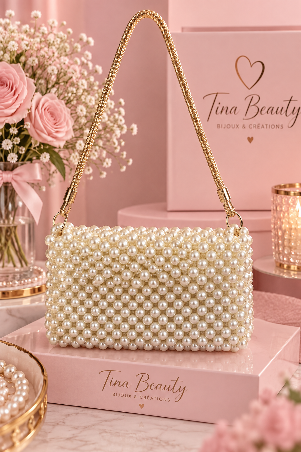 Sac éclat de perles