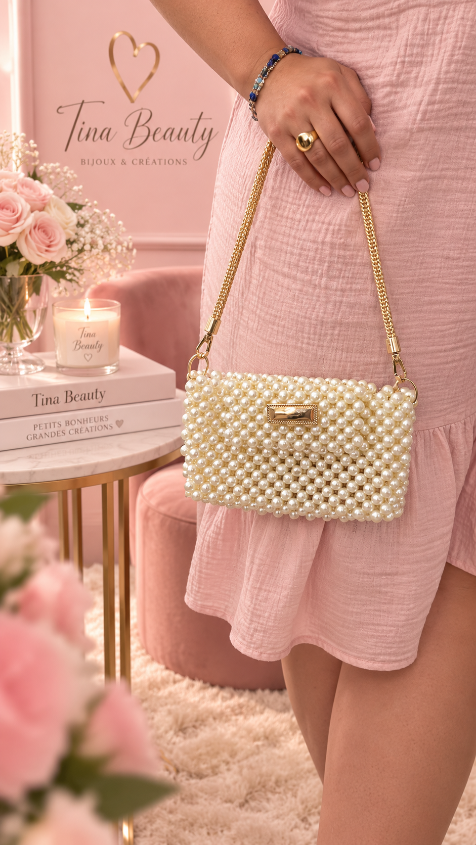 Sac éclat de perles