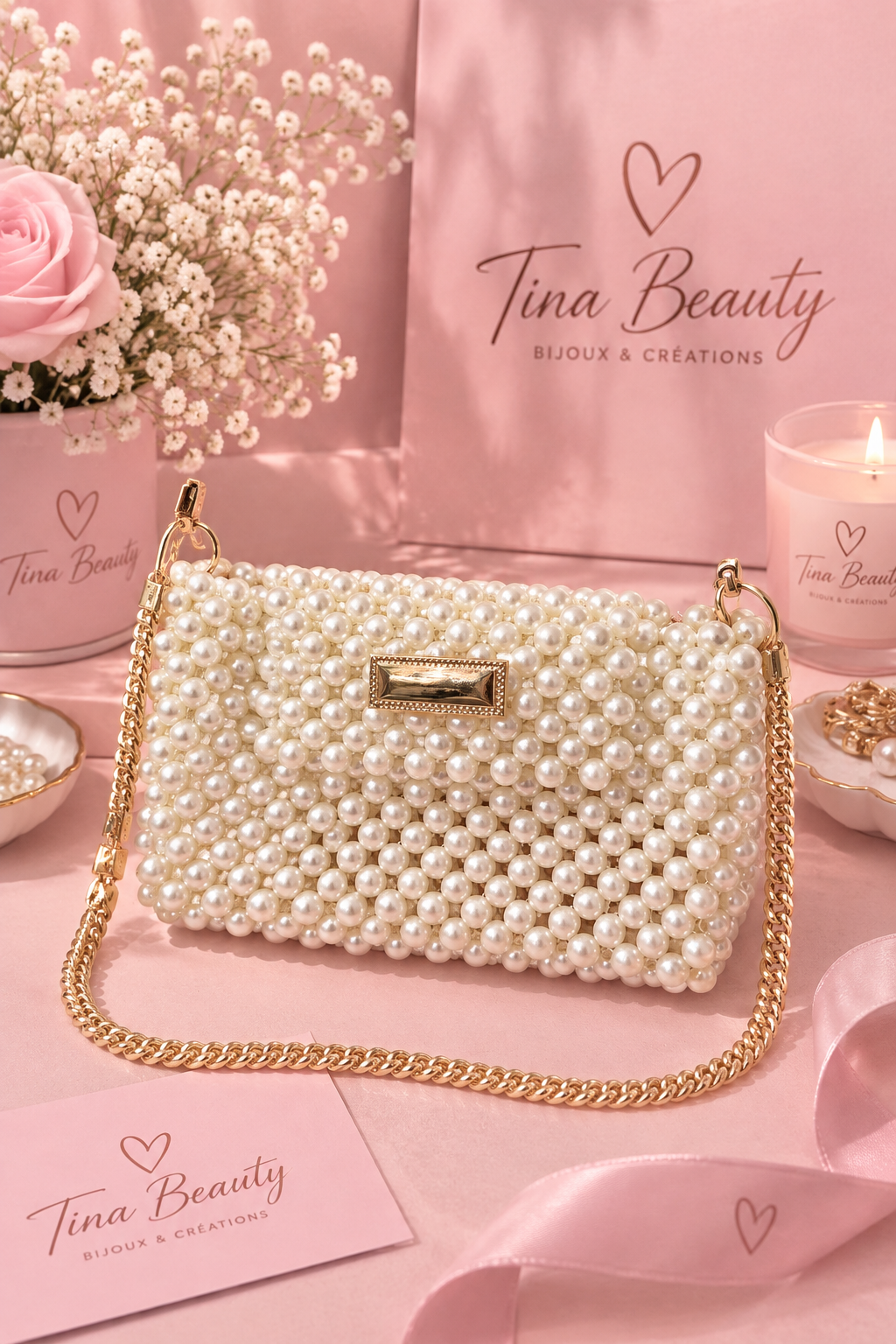 Sac éclat de perles
