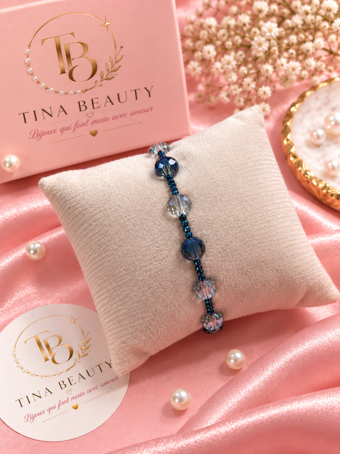 Bracelet Bleu cristal✨