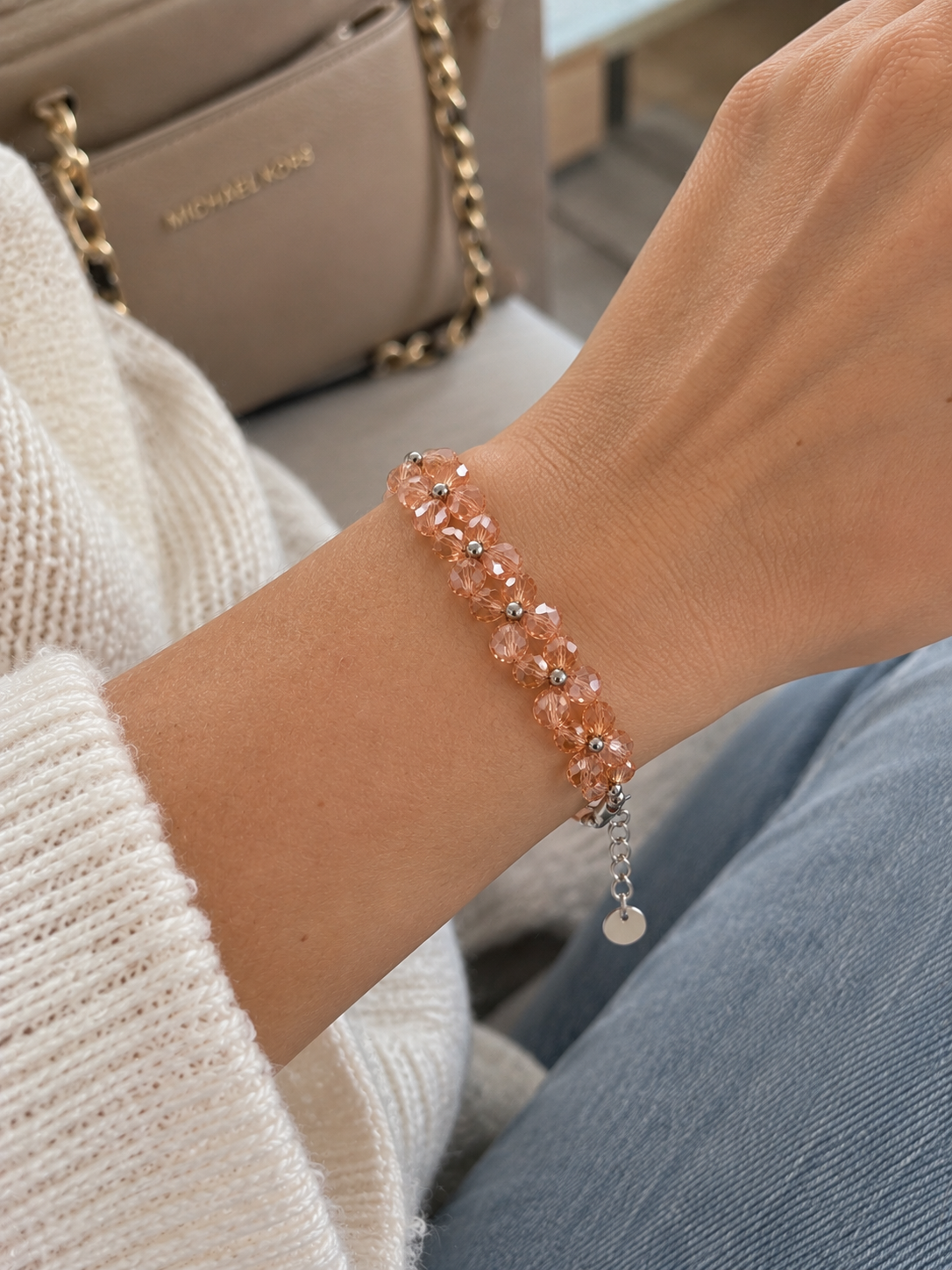 Bracelet Éclat rosé champagne✨