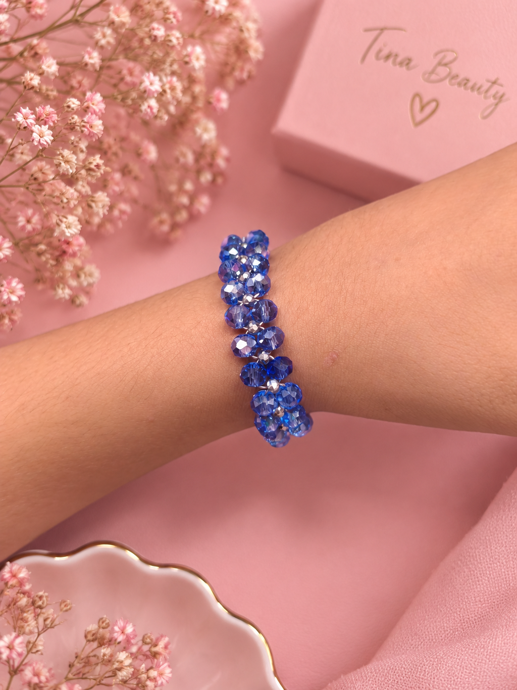 Bracelet cristal bleu