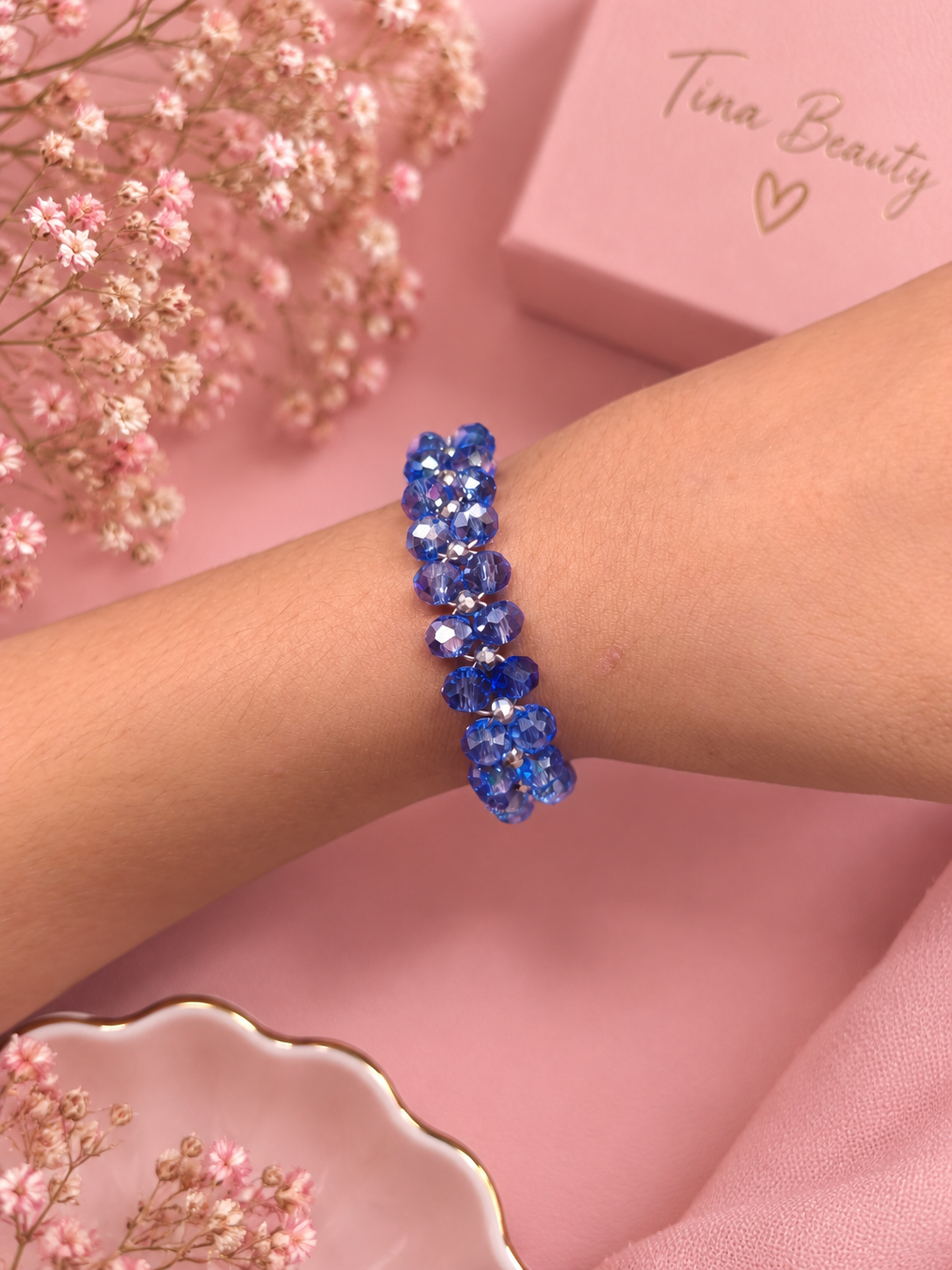 Bracelet cristal bleu✨